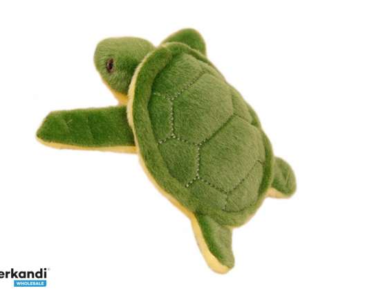 Turtle plush mascot keychain squeaker green 15 cm