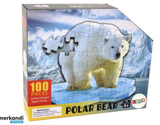 Puzzle 100 pièces motif ours polaire