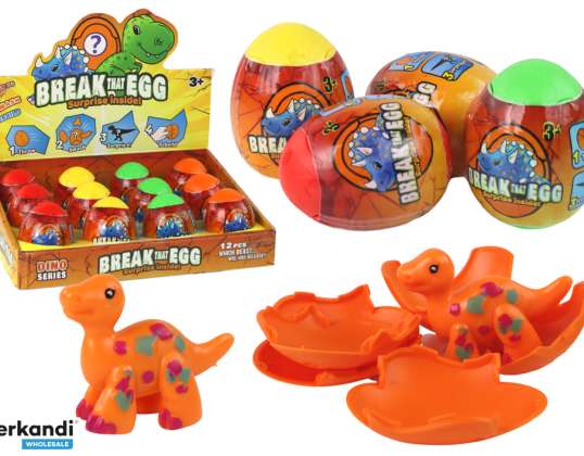 Magic Cracking Dinosaur Egg i Skall 4 Farger 6 cm