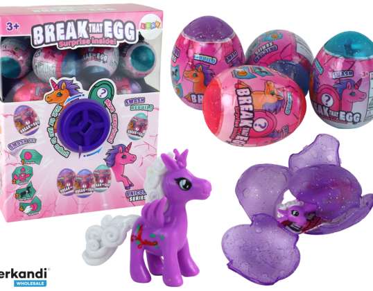 Cracking Glitter Egg Einhorn Draw Bunte Muschel 12 Stück.