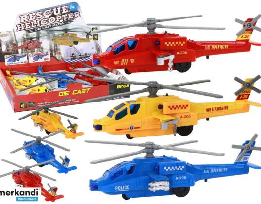 Hubschrauber Hubschrauber Aluminium Rescue Powered Mix Sound Light