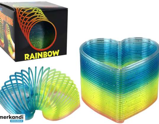 Ikoniškas vaivorykštės pavasario širdies blizgučių raminantis įtaisas 6CM