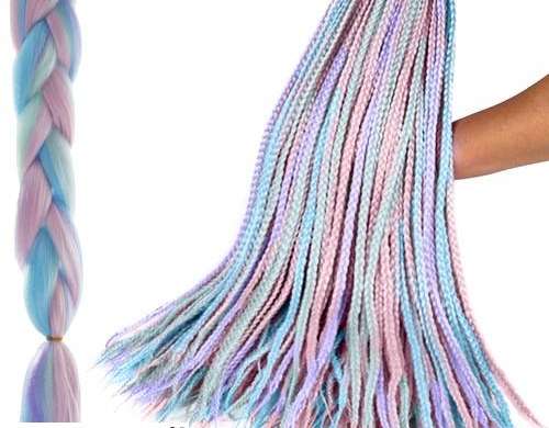 Synthetisches Ombre-Haar Blau/Violett Soulima 21366