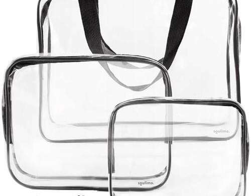 Transparente Kosmetiktasche 3in1 Soulima 21448