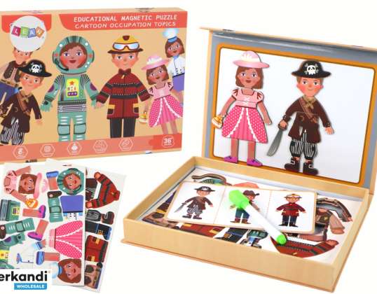 Magnetisches Puzzle-Set mit Zeichentrickfiguren