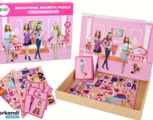 Educatieve magnetische puzzel set pop thema