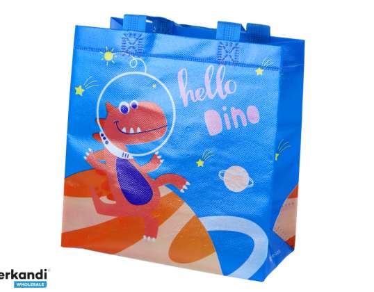 Dinosaur Gift Bag Blue 23cm x 21.5cm x 11cm