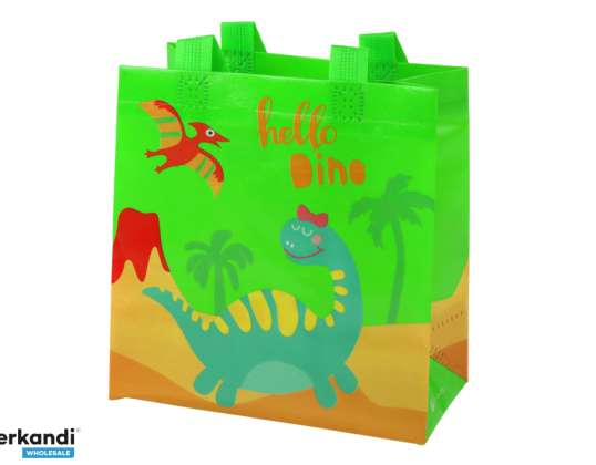 Bolsa de Regalo Dinosaurio Verde 23cm x 21.5cm x 11cm