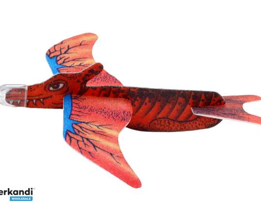 Foam airplane dinosaur in red