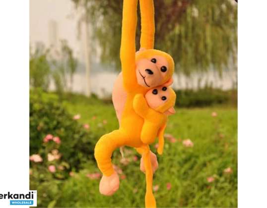 Gul ape plysj ape med barnemaskot 70 cm