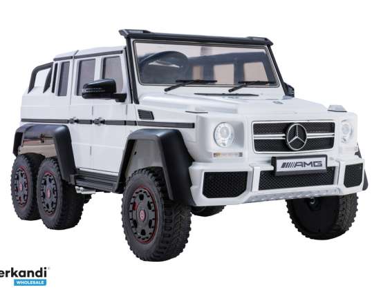 Mercedes G63 6x4 24V batteri bil vit