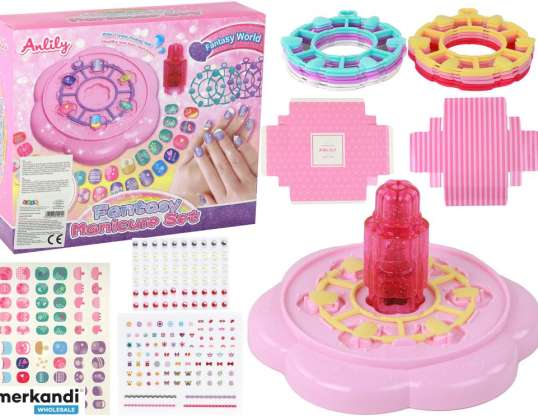 Kit de Uñas Rosas Consejos Stickers Diamantes