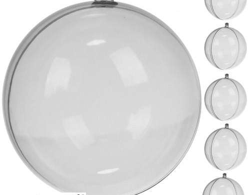 Átlátszó gömbök 10 cm 5 db Ruhhy 22276