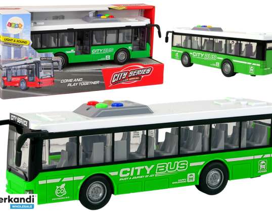 A batteria Bus Luci Suoni Frizione Drive Verde 1:16