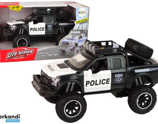 Geländewagen Raptor Police Black Openable Door Sound Light
