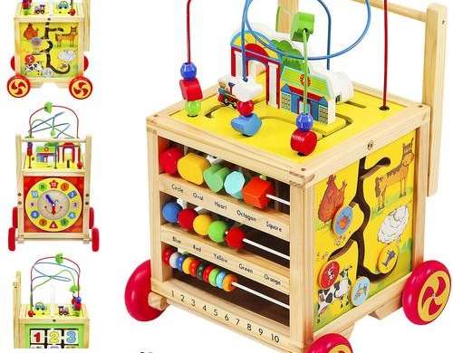 Holzpuzzle Schiebespielzeug Lernwürfel 22606