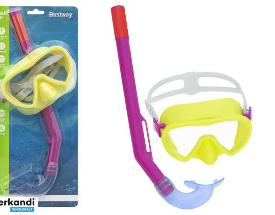 Bestway 24036 Yellow Pink Diving Mask with Snorkel