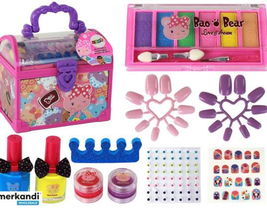 Schönheitsset Rosa Koffer DIY Make-up Nägel Zubehör