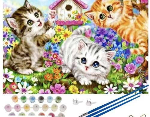 Maling etter tall 40x50cm kattunger Maaleo 22781