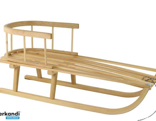 Holzschlitten mit Rückenlehne Schnur großer Schlitten