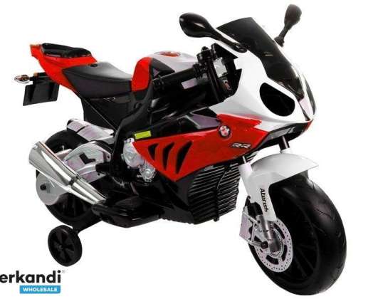 Baterijomis maitinamas dviratis BMW S1000RR raudonas