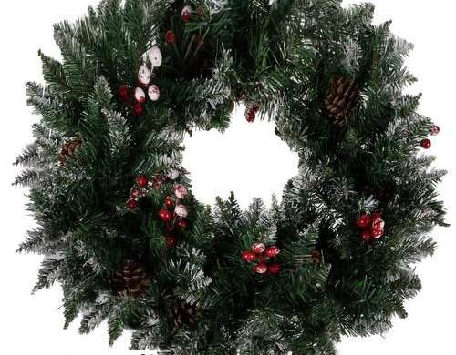 Couronne de Noël enneigée Ruhhy 22302