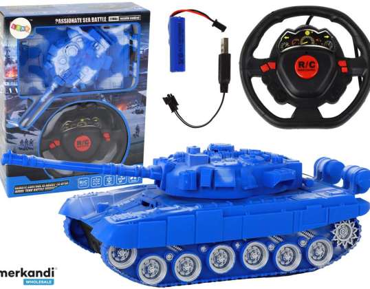 Panzer R/C Ferngesteuerte Leuchten Sound Blau 1:18 27MHz