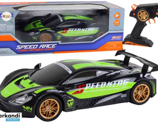 Large RC Sports Car 1:10 Green-Black