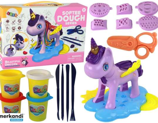 Unicorn Playdough DIY πλαστικό κομμωτήριο μάζας