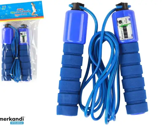 Blue Skipping Rope With Counter 280 cm Adjustable Fitness