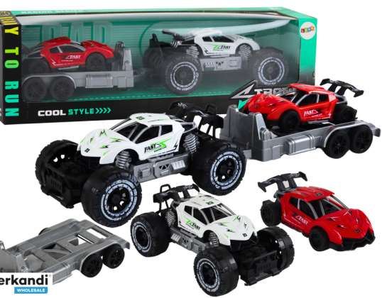 Visureigio automobilio baltas vilkiko sportinių transporto priemonių rinkinys