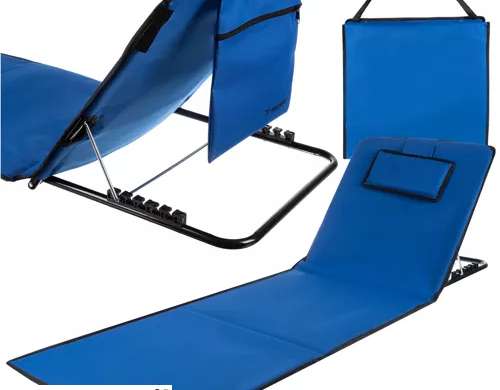 Strandmatte med ryggstøtte pute Trizand 23617
