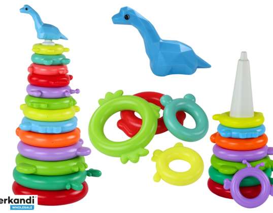 Piramide Giraffe Legpuzzel 13 Cirkels Kleurrijk 43cm x 18cm x 18cm