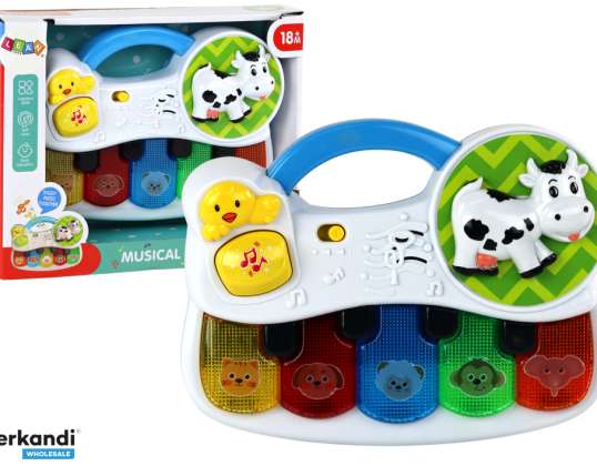 Piano pequeño para animales pequeños luces sonidos