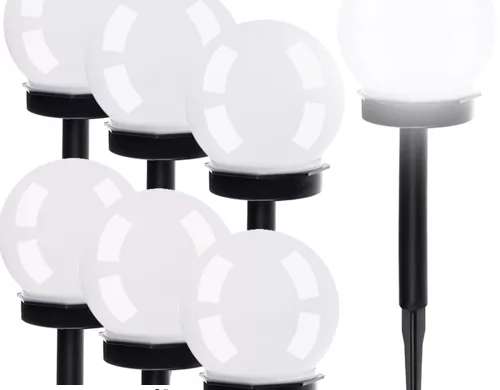 Lampe de jardin solaire boule ensemble de 6 pièces 23562
