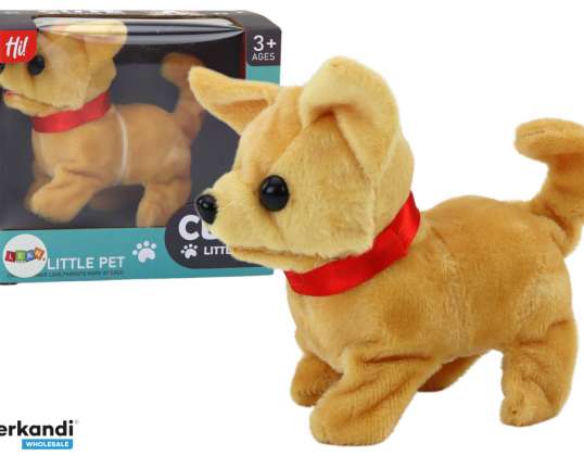 Peluche de perro Paseos interactivos de animales ladridos beige