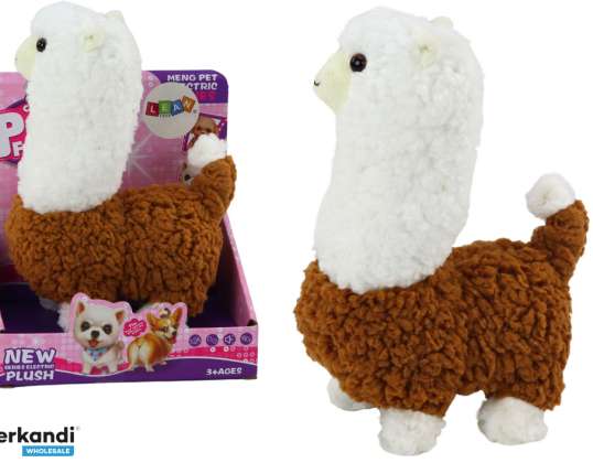 Llama Interactivo Animal Alpaca Marrón Juego de Paseos 23 cm