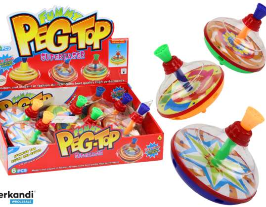 Spinning Top for Kids Traditional Spinning 15cm x 14cm 3 Patterns