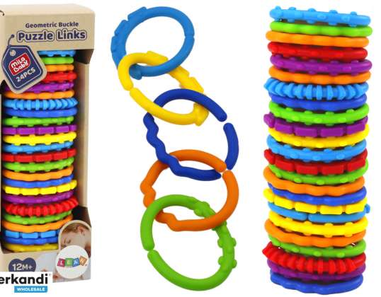 Sensoriske armbånd for babyer fargerike 24 stk