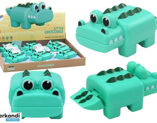 Wind-up crocodile bath toy green