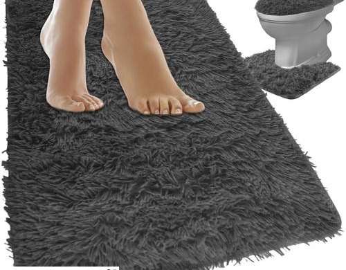 Badezimmermatte Set grau Ruhhy 24353