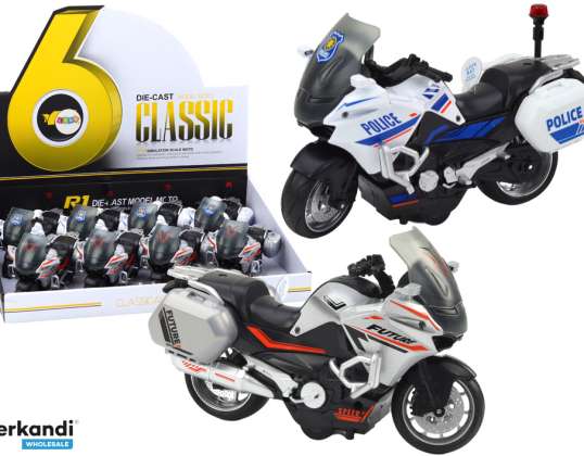 Motorrad mit Reibungskraft Maßstab 1:10 Polizei Sport
