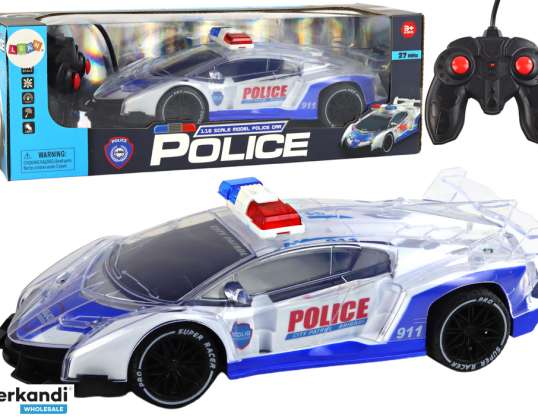 Coche deportivo de policía RC escala 1:16 luces