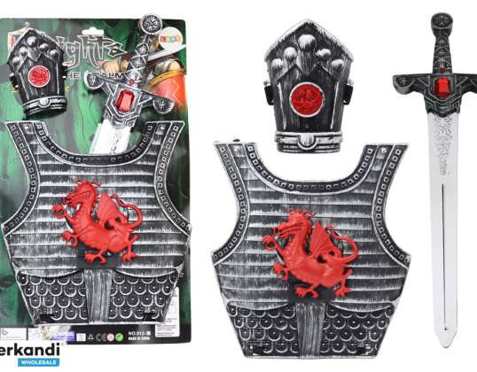 Costume de Samouraï Chevalier - Ensemble Armure Épée Garde Poignet