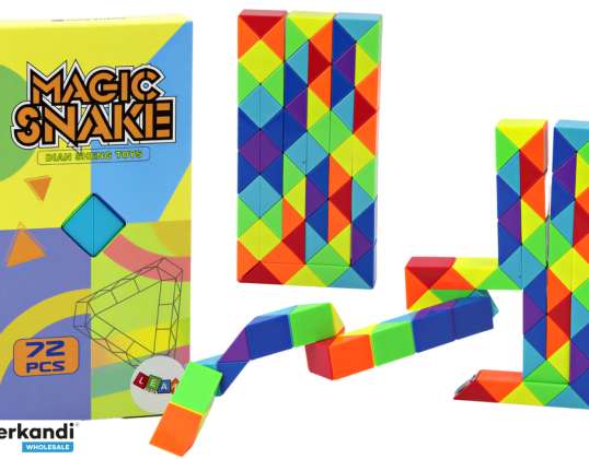 Colorful Educational Snake Puzzle Game, 72 pcs