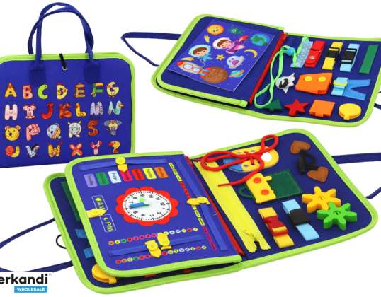 Tablero Sensorial Educativo de Fieltro - Azul