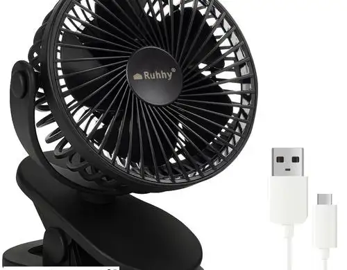 Cordless fan black Ruhhy 25567