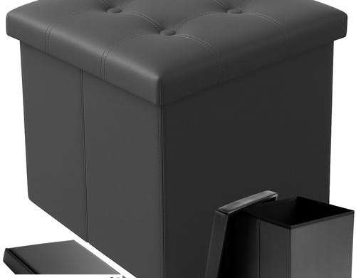 Pouf pliable gris Ruhhy 25780