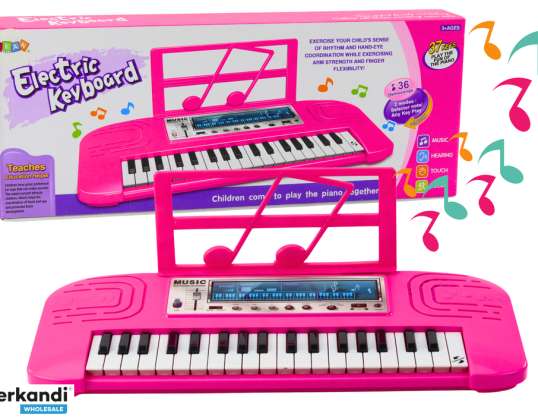 Elektronické pianko pro děti 36 melodií růžové