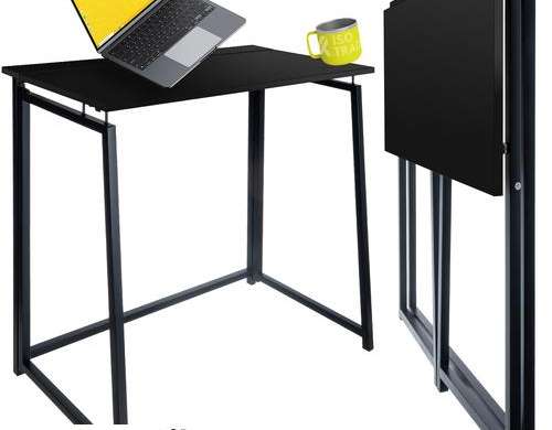 Wooden folding desk black Ruhhy 26117